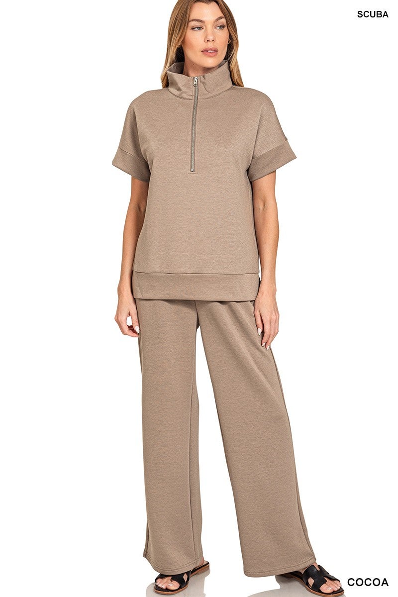 Scuba Half Zip Top & Pants Set | Geez Louise Boutique