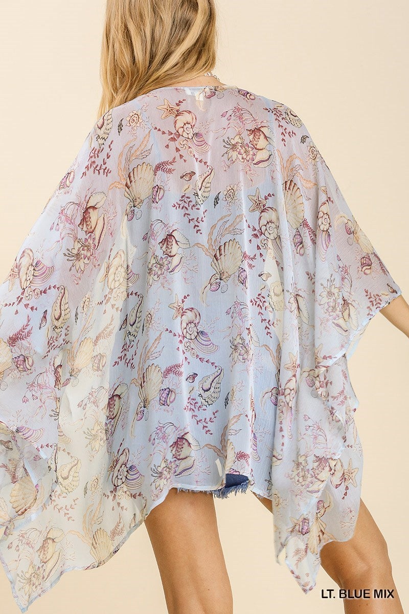 Sheer Mixed Print Kimono | Geez Louise Boutique