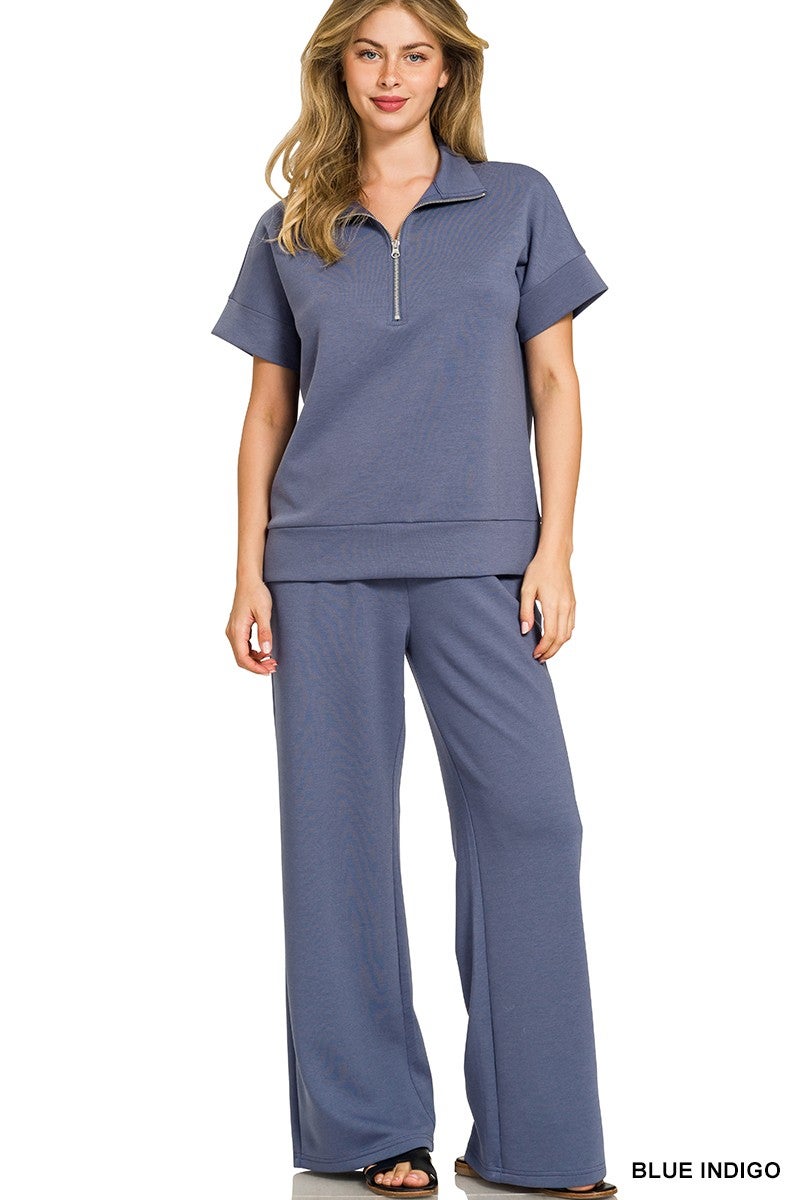 Scuba Half Zip Top & Pants Set | Geez Louise Boutique