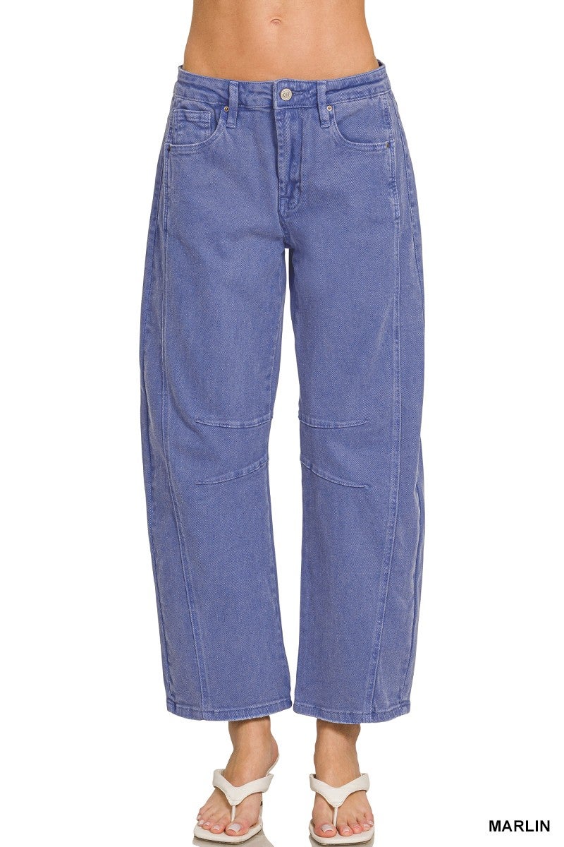 パンツ BB BARREL LEG DENIM S blue Barrel-Leg Denim Pants | Geez Louise Boutique